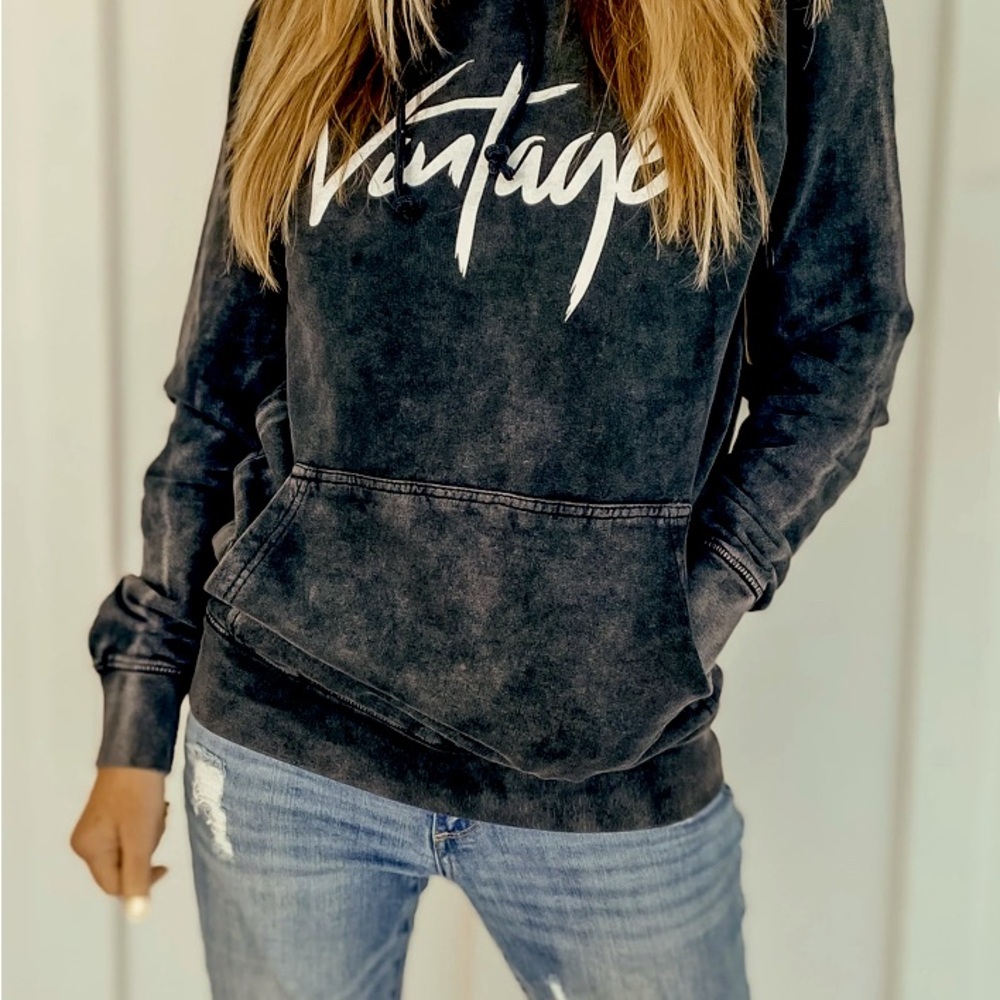 Vintage Black/ Gray Hoodie